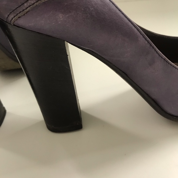 Miss Sixty Purple Stacked Loafer  Pumps - Picture 5 of 5